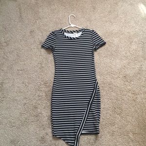 Black and Cream Striped Dress